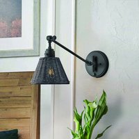 HINKLEY Vägglampa Arti, svart/svart, rotting, stål