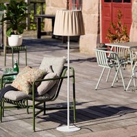 PR Home Lampadaire d'extérieur Agnar, blanc/marron, 140 cm