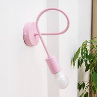 HELAM Vägglampa Oxford, rosa, metall, E27