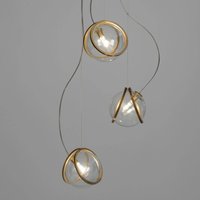 Terzani Pug hanging light 3-bulb IGBT transparent