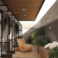 Viokef LED-takspotlight för utomhusbruk Andria, mörkgrå, Ø 9 cm, metall