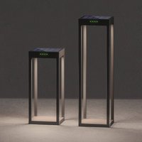 KLEWE LED-solcellslampa RADIA MINI, antracit, 35 cm, aluminium, IP65