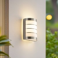 Lindby utomhusvägglampa Noyan, 20 cm, stål, IP44, E27