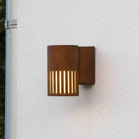 Konstsmide Utomhusvägglampa Pistoia, rostfärgad, höjd 17 cm, metall, IP54