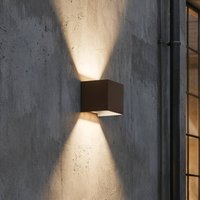 Ideallux Ideal Lux Utomhusvägglampa Atom, brun, 10 cm, metall