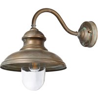 Moretti Luce Little Mill 3351 outdoor wall light, antique brass, clear glass