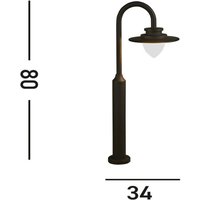 Searchlight LED-väglampa Texas, IP54, grafitfärgad, höjd 80 cm