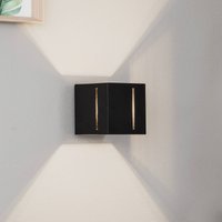 SOLLUX LIGHTING Topic up/down wall light in aluminium, black