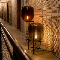 pulpo floor lamp Oda Medium, smoke grey/black, height 85 cm