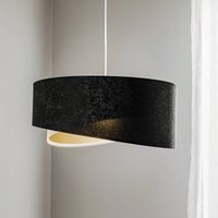 Maco Design Pendellampa Vivien, trefärgad, svart/vit/guld