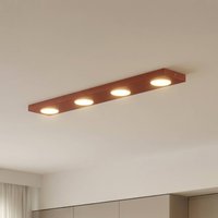 SIGMA Hero ceiling lamp, red, 4-bulb, 75 x 12 cm, metal, GX53