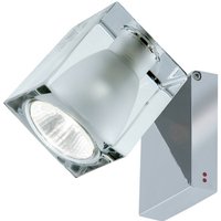 Fabbian Cubetto wall light GU10 chrome/clear