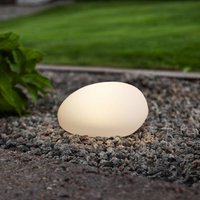 STAR TRADING LED-solcellslampa GLOBY, vit, 24,5 cm, plast, IP44