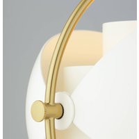GUBI Multi-Lite bordslampa, höjd 50 cm, mässing/vit