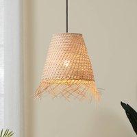 EGLO Aycliffe pendant light, rattan lampshade, Ø 30 cm