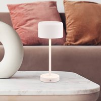 Reality Leuchten LED table lamp Jeff, matt white, height 30 cm, metal