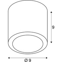 SLV LED-taklampa Oculus, mässingsfärgad 9 cm dimbar till varmt