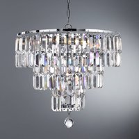 Searchlight Lustre Empire avec prismes de cristal