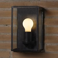 Segula Classic outdoor wall light, stainless steel, black, E27