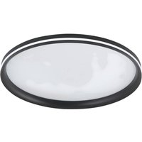 Fabas Luce LED-taklampa Isy, svart, Ø 55 cm, metall, CCT, dimbar