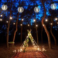 Näve Guirlande lumineuse LED solaire CADENA, 2 500 K, noire, à 10 lampes, 10 m