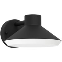 Außenwandleuchte Ninnarella, schwarz, Metall, 20 cm, IP44
