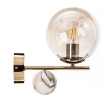 Lucea Toppo wall light, gold, 1-bulb