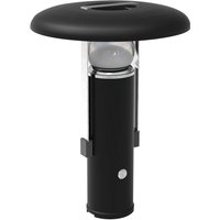 LED-Akku-Tischleuchte Camping, schwarz, Aluminium, PMMA, CCT
