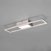 Reality Leuchten LED-taklampa Rigido fjärrkontroll CCT nickel