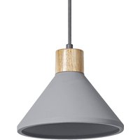 LEDVANCE Hängeleuchte Concrete Wood, Ø 22 cm, Beton, grau