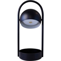 FRANDSEN LED-bordslampa Ball Portable, svart, stål
