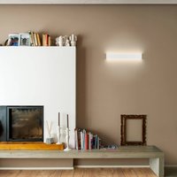 Linea Light LED-vägglampa Box W2 bi-emission, B 61,9 cm, vit, 2700 K