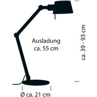 HELL Lampe de bureau Medo, sable, hauteur 93 cm, E27