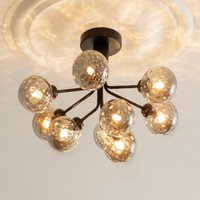 Nuura Aps Nuura taklampa Apiales 9, Ø 60 cm, svart/rökgrå