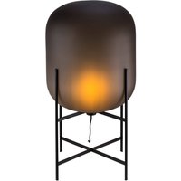 pulpo lampe sur pied Oda Medium, gris fumé gravé/noir, 85cm