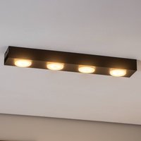 Luminex Downlight Ian in black, 4-bulb