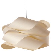 LZF LAMPS LZF Link hanging light, ivory/nickel-coloured Ø 69 cm Wood
