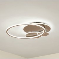 Lucande LED-taklampa Circulo, kaffebrun, CCT, dimbar