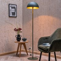 Lucide Lampe sur pied Siemon en acier, Ø 35 cm verte