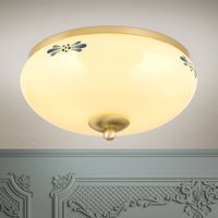 ORION Landhaus ceiling lamp brass cream blue Ø 28 cm