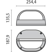 Performance in Lighting Utomhusvägglampa Eko med list grå