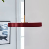 UMAGE LED hanging light Asteria Mini, ruby red/brass, Ø 31 cm