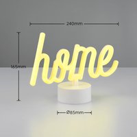 Reality Leuchten Lampe de table LED Casa, jaune, largeur 24 cm, plastique