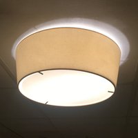Bover LED-taklampa Plafonet, Ø 60 cm, krämfärgad