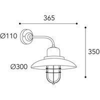 Moretti Luce Patio Cage 3303 wall lamp antique brass/clear
