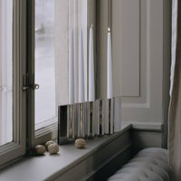 New Works Bougeoir Ripply, largeur 33 cm, acier inoxydable