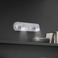 Briloner Applique LED Terya, piles, 6 500 K, à 2 lampes