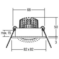 BRUMBERG LED recessed spotlight Tirrel-S, on/off, textured white