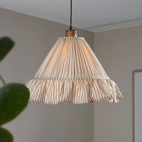 PR Home Estrid hanging light, beige, fabric, Ø 40 cm, E27