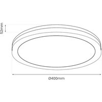 Milagro Lighting Plafonnier LED Marlon, Ø 40 cm, noir, plastique, IP54